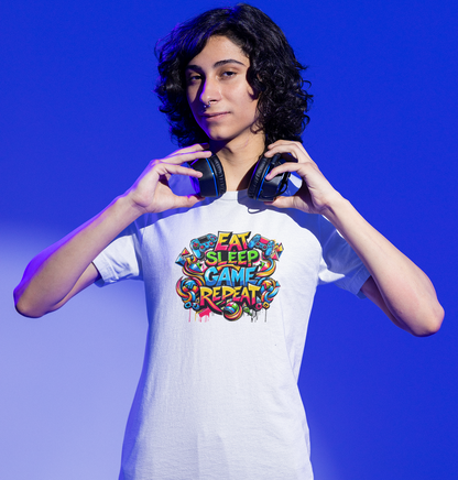 Eat Sleep Game Repeat Tee