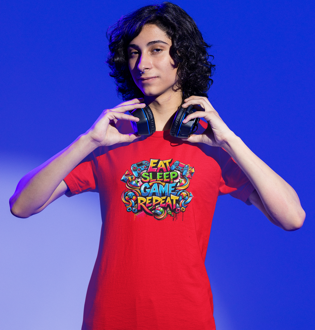 Eat Sleep Game Repeat Tee