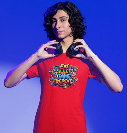 Eat Sleep Game Repeat Tee