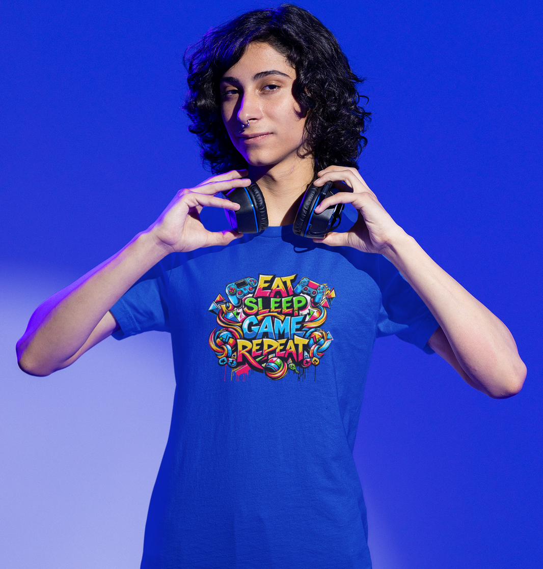 Eat Sleep Game Repeat Tee