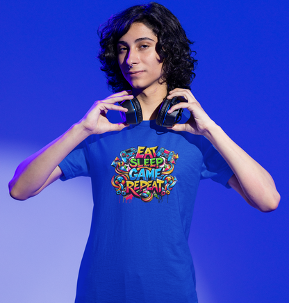Eat Sleep Game Repeat Tee